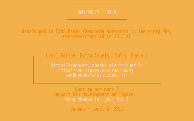 Sam Nasty atari screenshot